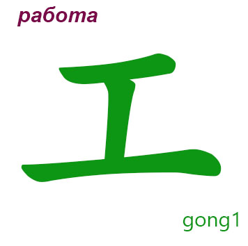 китайский иероглиф работа